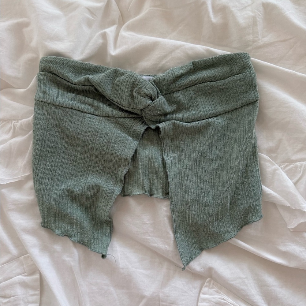 Princess Polly Sage Green Knit Top